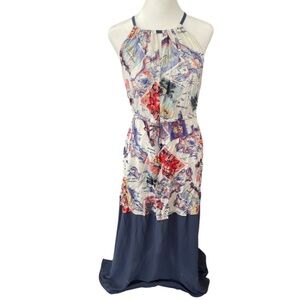 Peter Som tropical maxi dress M